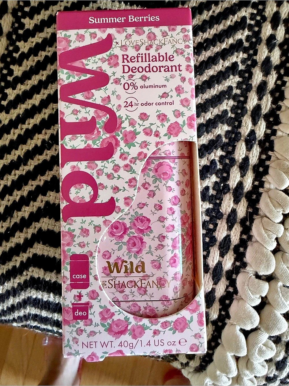 LoveShackFancy /Wild  Summer Berries Refillable Deodorant Pink Refillable Deodor